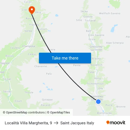 Villa Margherita Location, 9 to Saint Jacques Italy map