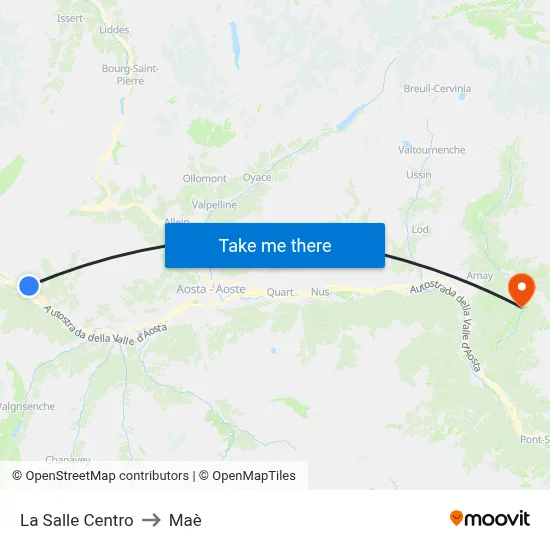 La Salle Center to Maè map