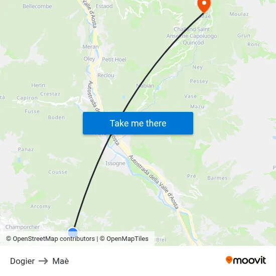 Dogier to Maè map