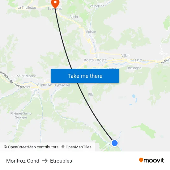Montroz Cond to Etroubles map