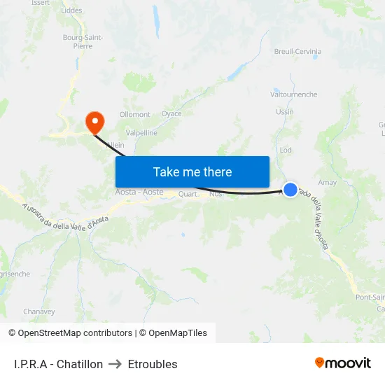 I.P.R.A - Chatillon to Etroubles map