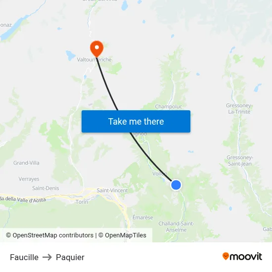Faucille to Paquier map