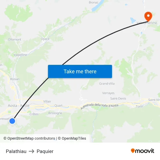 Palathiau to Paquier map