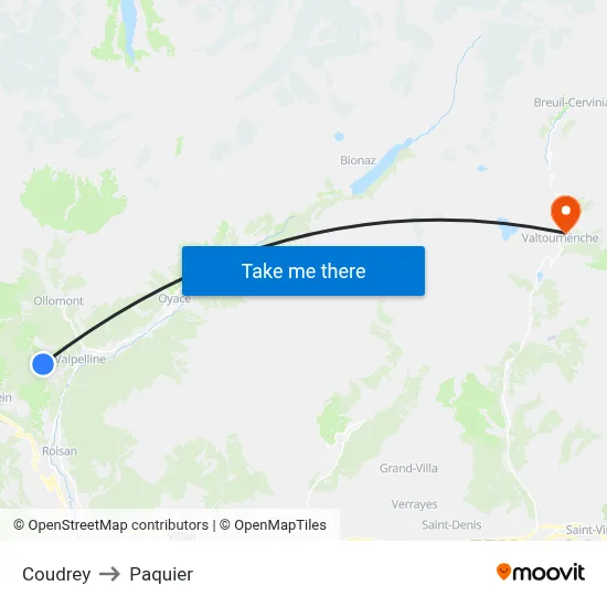 Coudrey to Paquier map