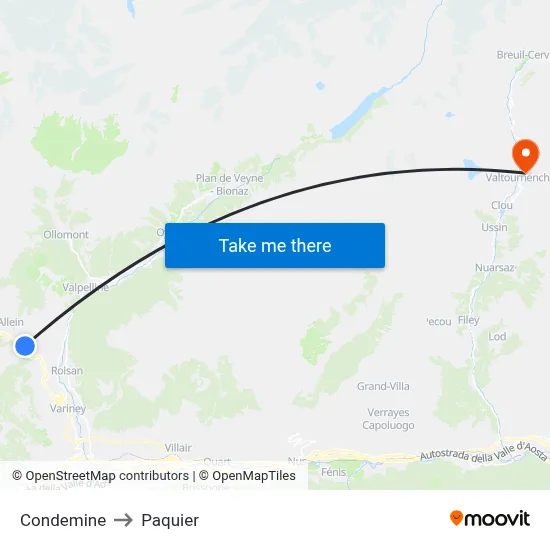 Condemine to Paquier map