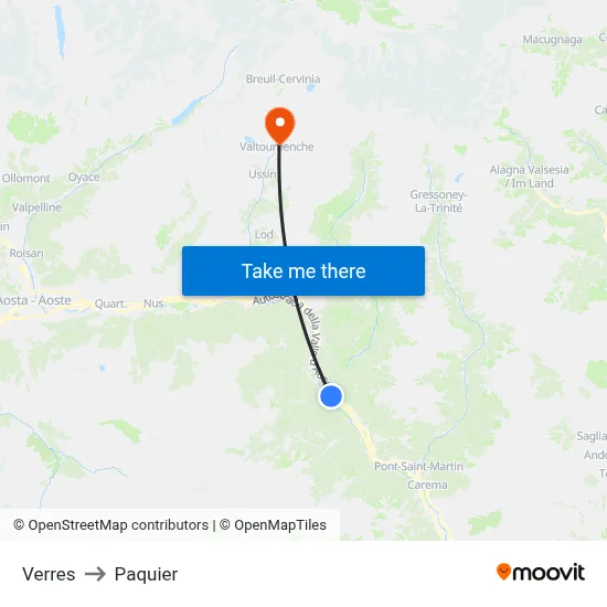 Verres to Paquier map