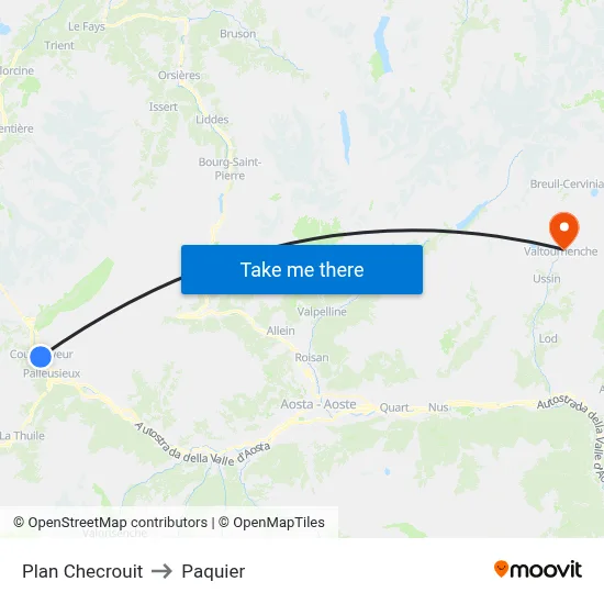 Plan Checrouit to Paquier map