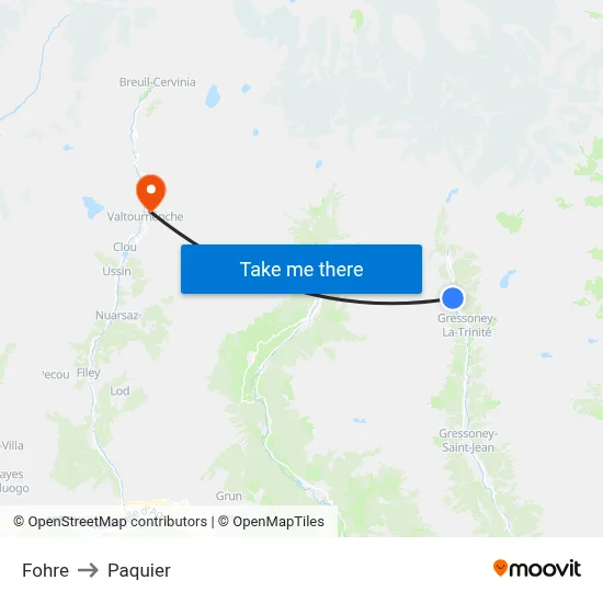 Fohre to Paquier map