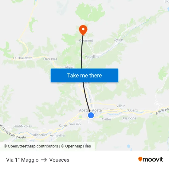 1st May Street to Voueces map