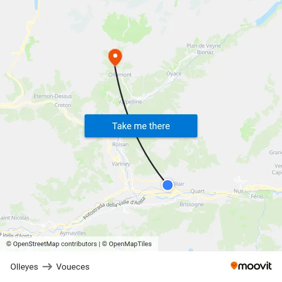 Olleyes to Voueces map