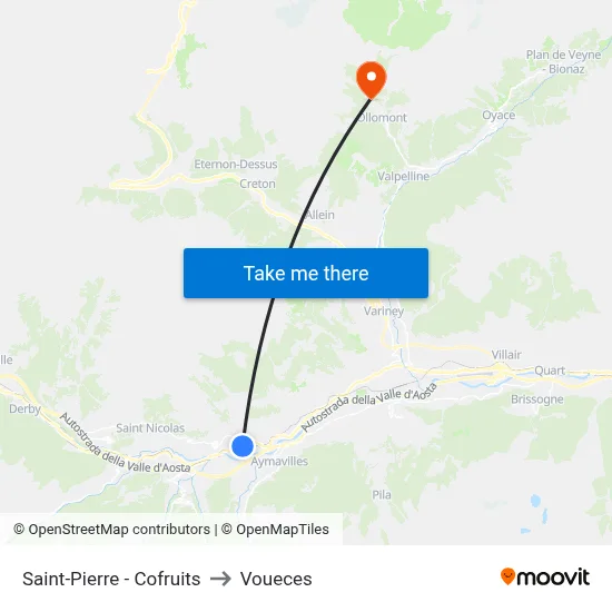 Saint-Pierre - Cofruits to Voueces map