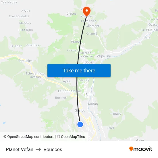 Planet Vefan to Voueces map