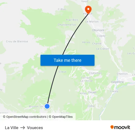 The City to Voueces map