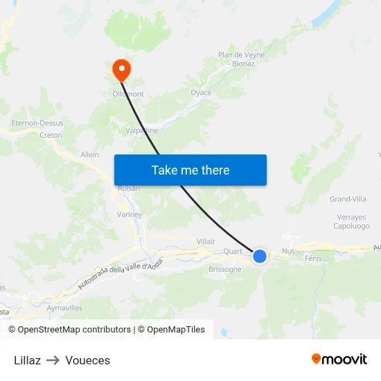 Lillaz to Voueces map