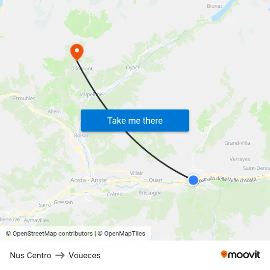 Nus Center to Voueces map