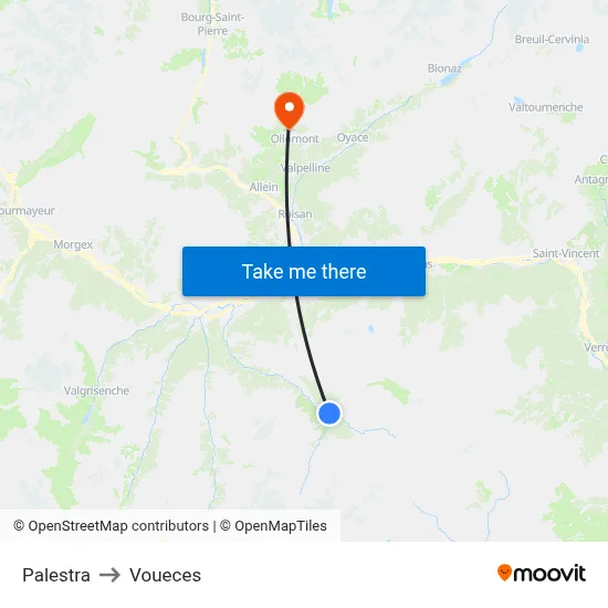 Gym to Voueces map