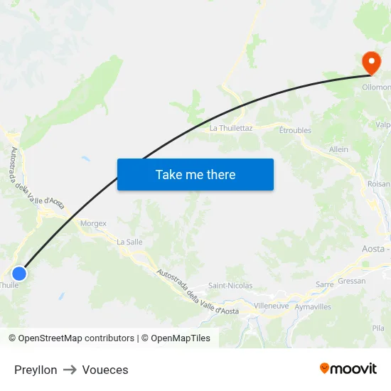 Preyllon to Voueces map