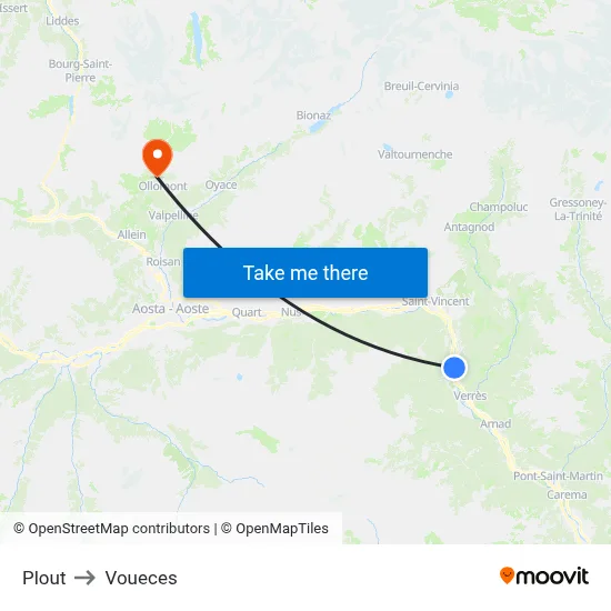 Plout to Voueces map
