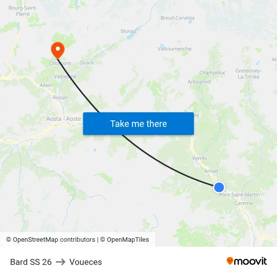Bard SS 26 to Voueces map