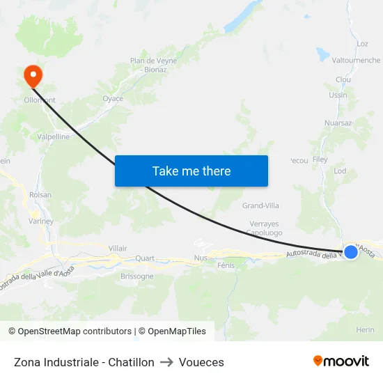 Industrial Zone - Chatillon to Voueces map