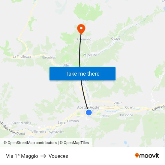 1st May Street to Voueces map