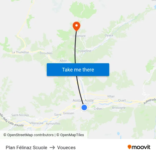Plan Félinaz Schools to Voueces map