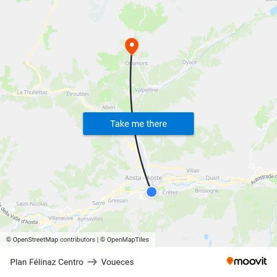 Plan Felinaz Center to Voueces map