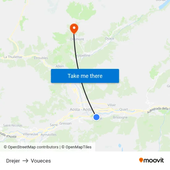 Drejer to Voueces map