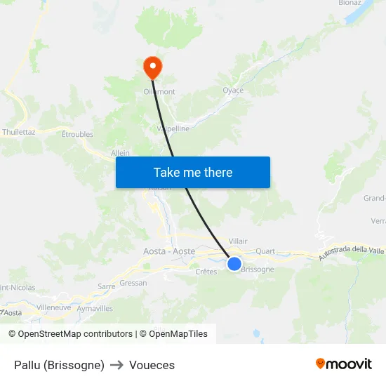 Pallu (Brissogne) to Voueces map