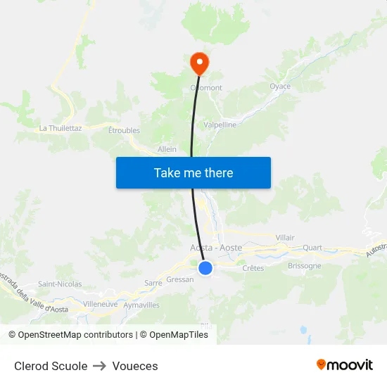 Clerod Schools to Voueces map
