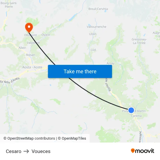 Cesaro to Voueces map