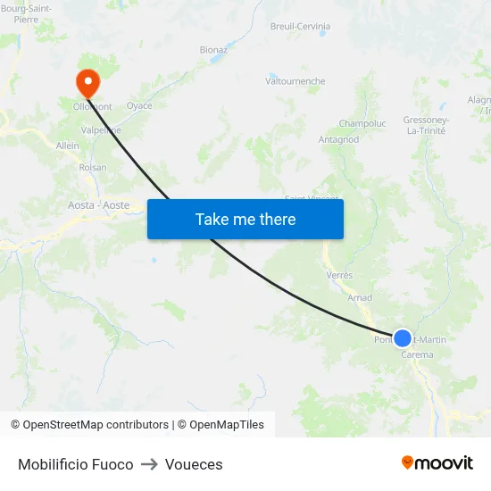 Fuoco Furniture Store to Voueces map