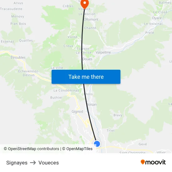 Signayes to Voueces map