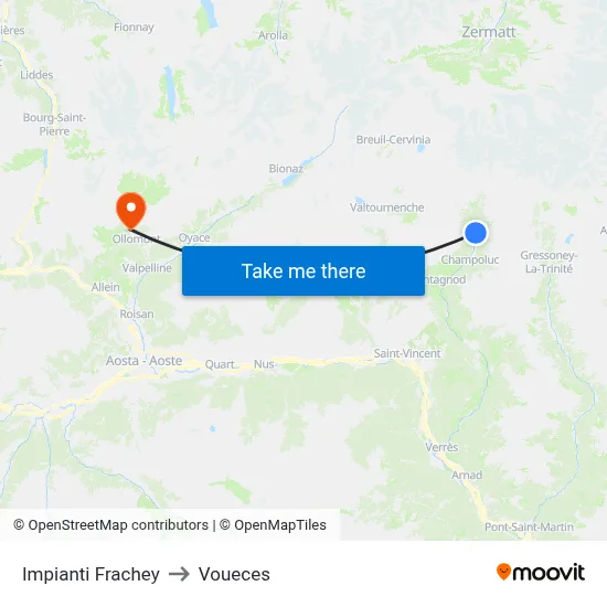 Frachey Facilities to Voueces map
