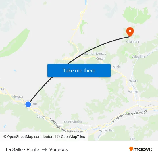 La Salle - Bridge to Voueces map