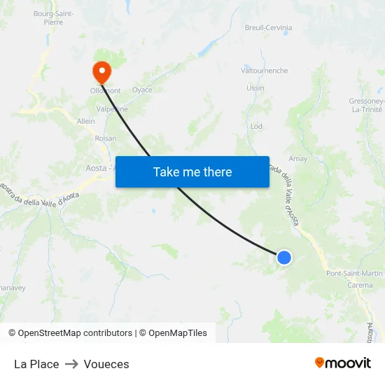 La Place to Voueces map