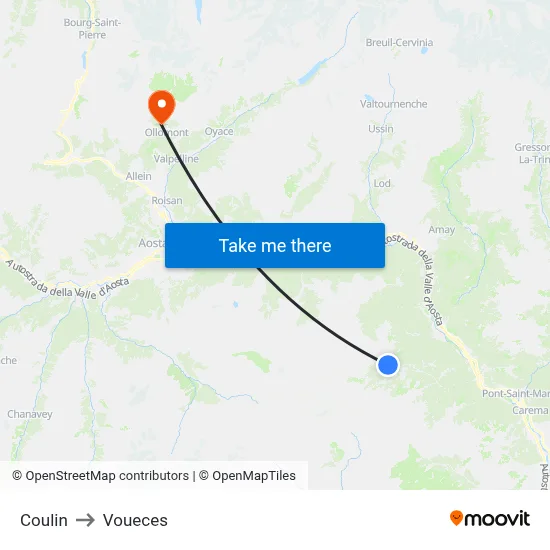 Coulin to Voueces map