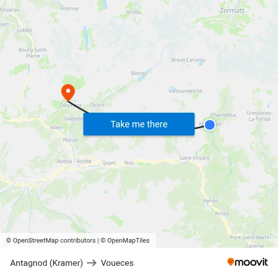 Antagnod (Kramer) to Voueces map