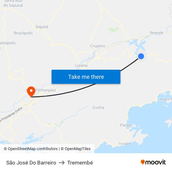 São José Do Barreiro to Tremembé map