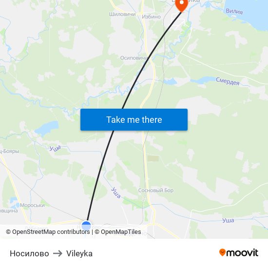 Носилово to Vileyka map