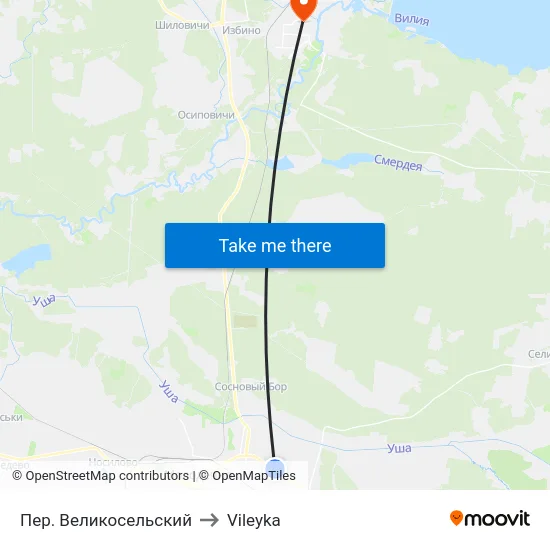 Пер. Великосельский to Vileyka map
