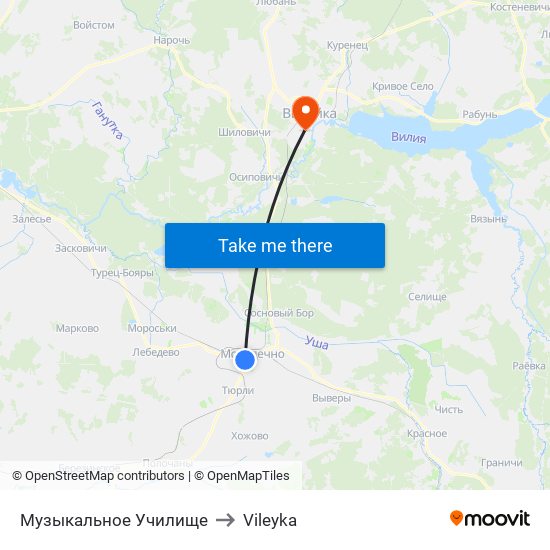 Музыкальное Училище to Vileyka map