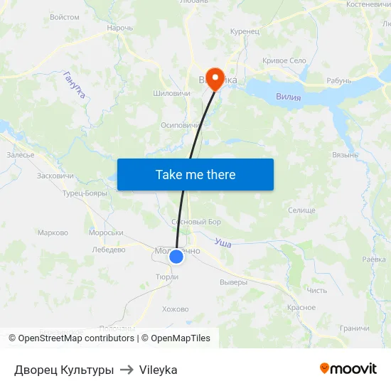 Дворец Культуры to Vileyka map