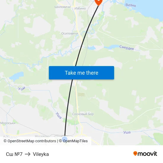 Сш №7 to Vileyka map