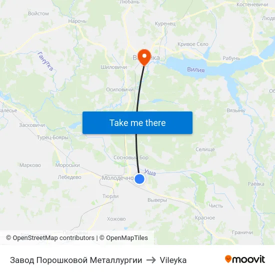 Завод Порошковой Металлургии to Vileyka map