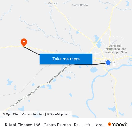 R. Mal. Floriano 166 - Centro Pelotas - Rs 96015-440 Brasil to Hidraulica map