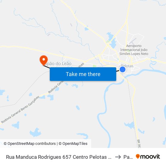 Rua Manduca Rodrigues 657 Centro Pelotas - Rs 96020-320 Brasil to Pavão map