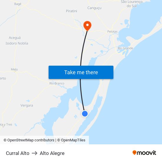 Curral Alto to Alto Alegre map