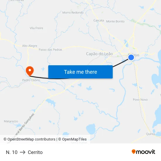 N. 10 to Cerrito map