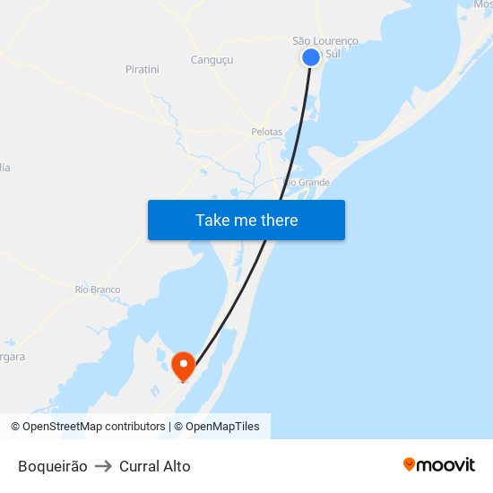 Boqueirão to Curral Alto map